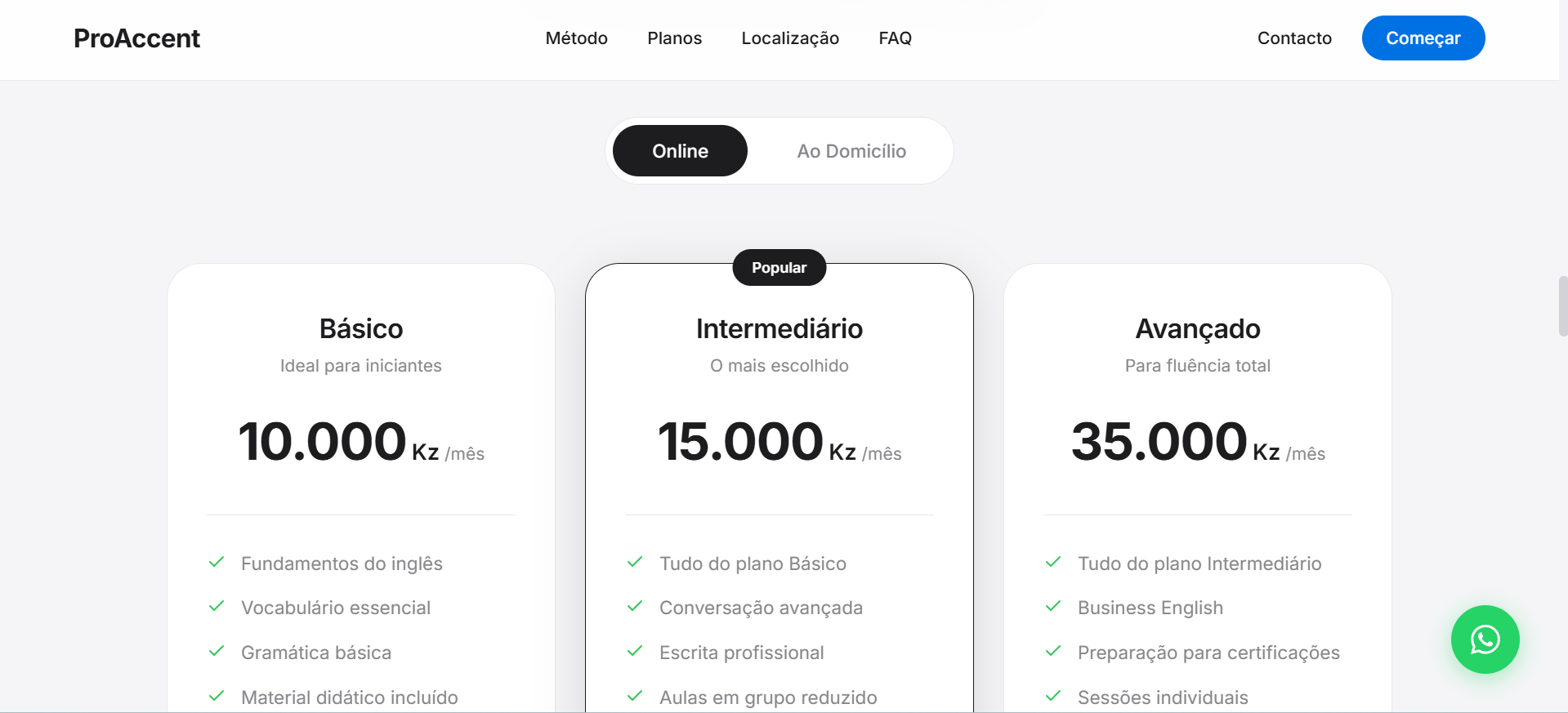 ProAccent LandingPage - Imagem 1